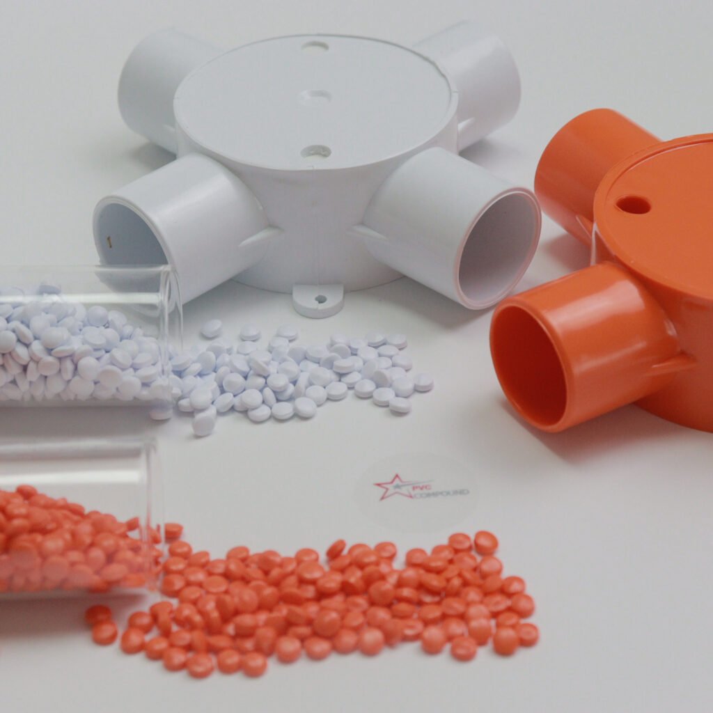 Gloden Brown Orange Color Upvc Compound Virgen Pvc Granules for Injection Molding Pipe Fitting