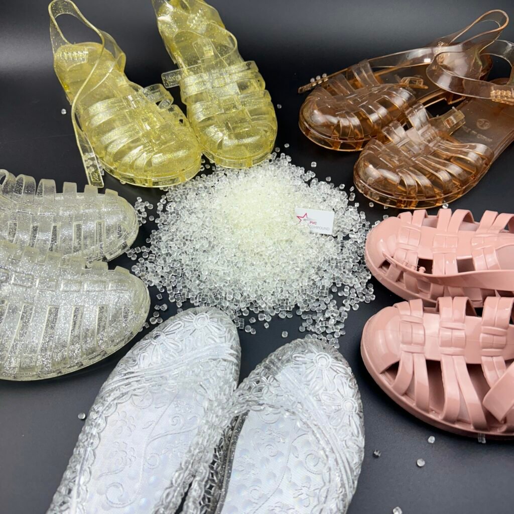 High Clarity Transparent PVC Compound Granules Soft High-Grade Material for Africa for Sandals and Slipper Production