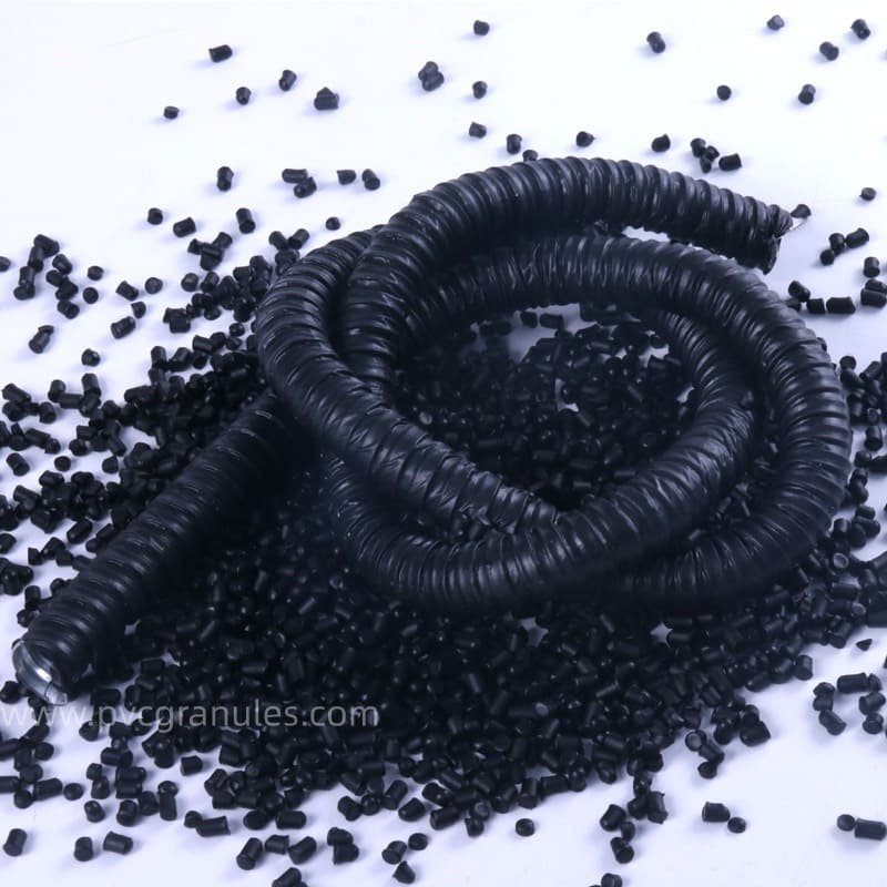 A coil of flexible PVC communication conduit