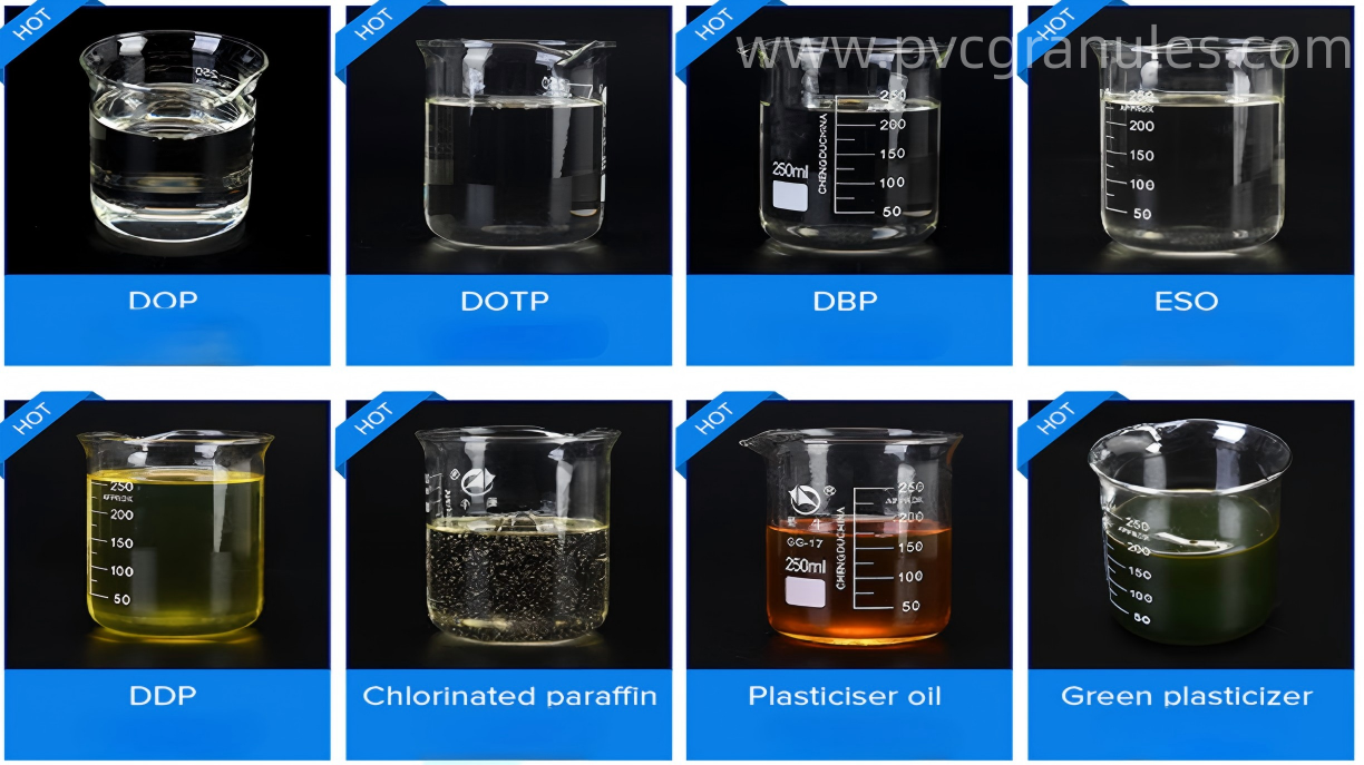Various plasticizer types for PVC compounds
