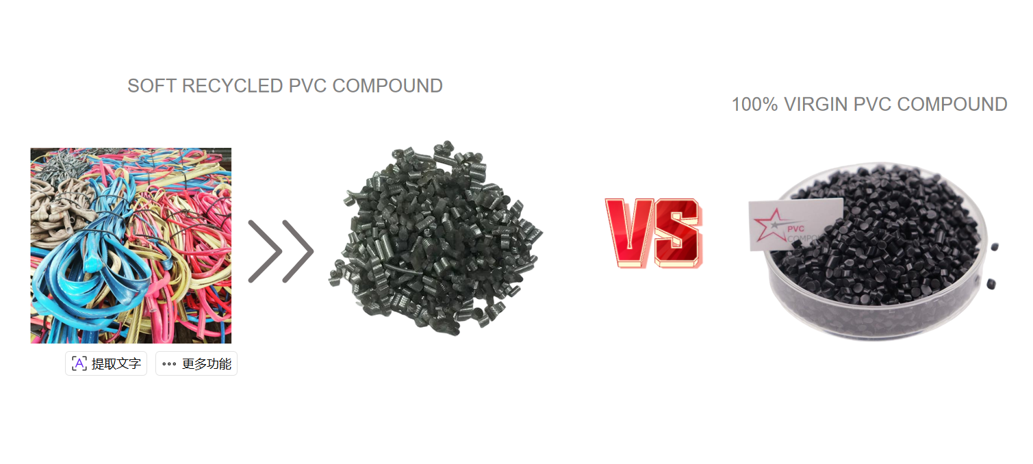 Recycled PVC granules manufacturing process