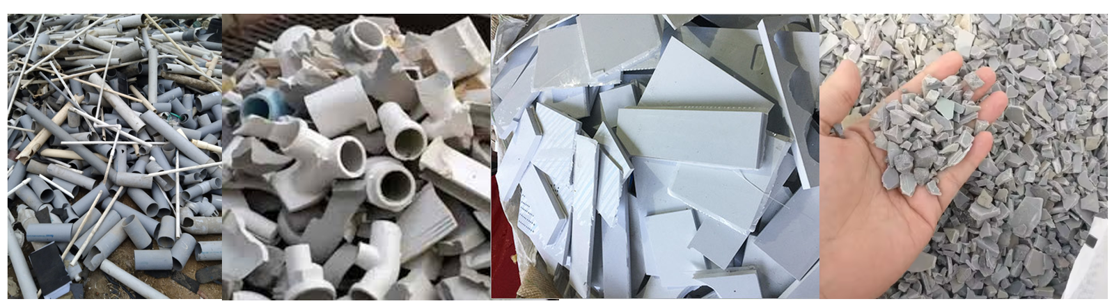 Rigid PVC waste materials