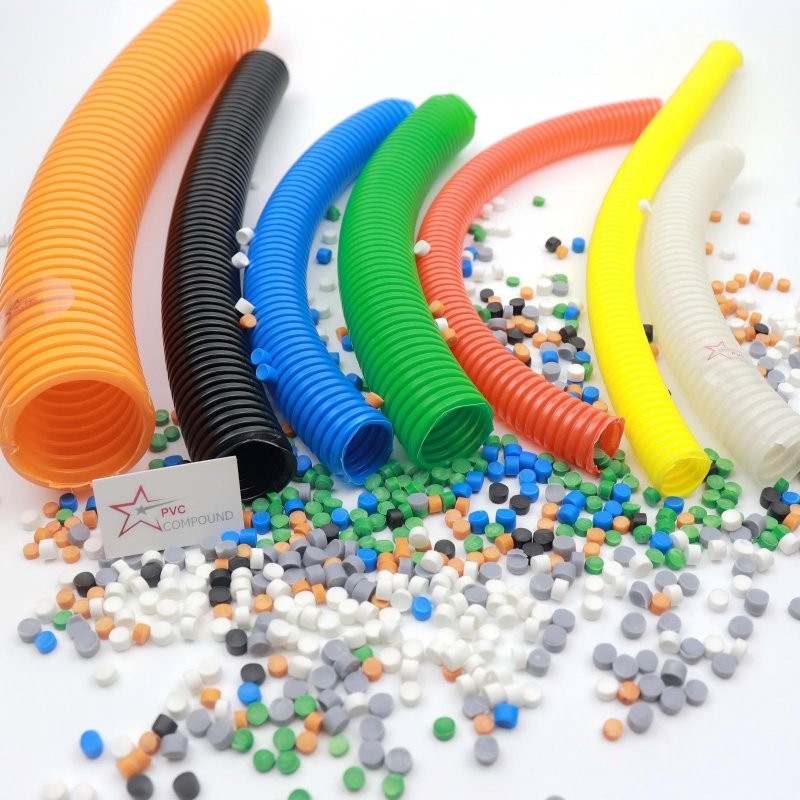 UPVC Granules Plastic Raw Material for Corrugated Pipe & Spiral Hose Extrusion Mold Modified PVC Pellet