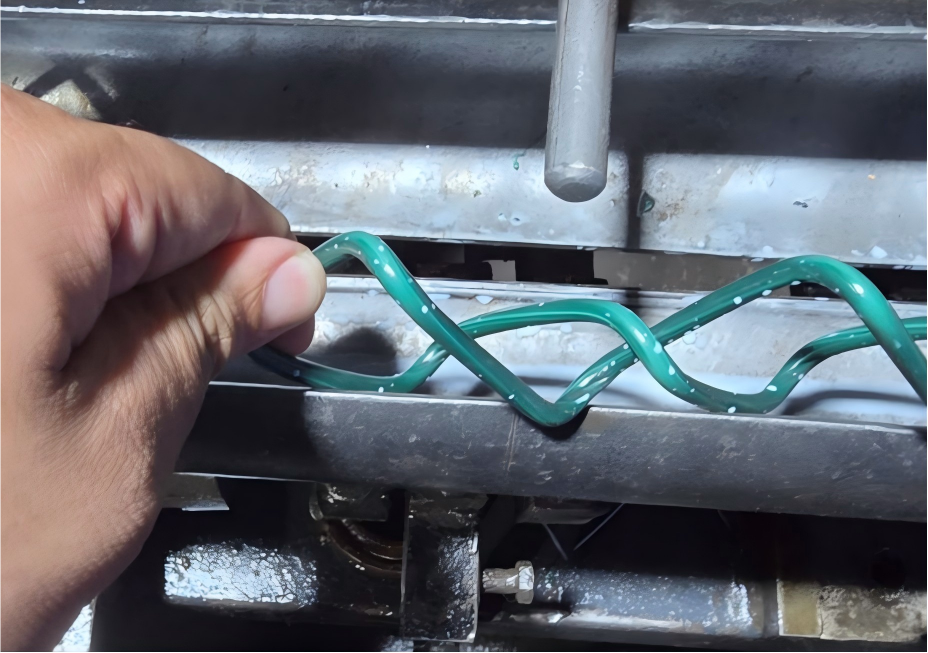 Surface defects in PVC coated wire