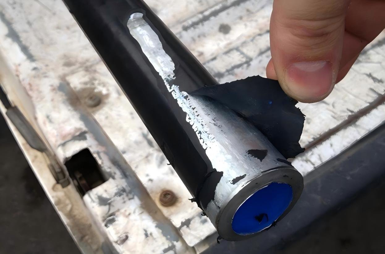 Adhesion failure in PVC coated wire