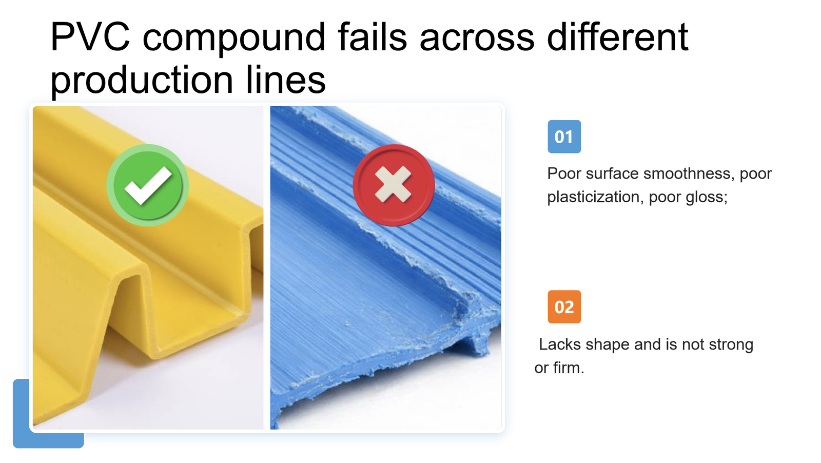 PVC compound processing line comparison